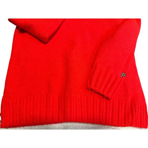 VS PINK coral knit Boyfriend chunky pullover sweater w/Logos Oversized small - Picture 5 of 10